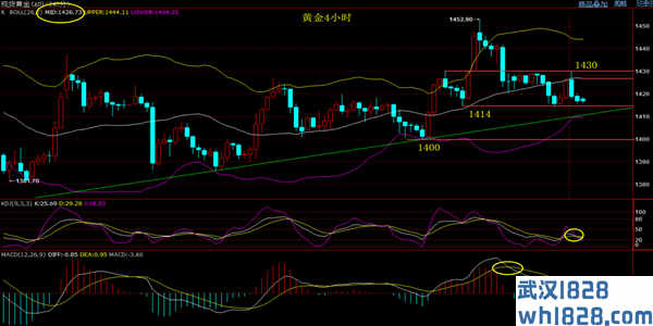 7.24现货金进入弱势震荡日内黄金走势操作策略
